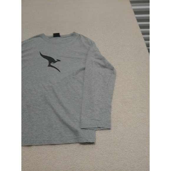 Peter Morrissey Qantas T Shirt Men L/XL Gray long Sleeve Casual kangaroo airline - Picture 2 of 11